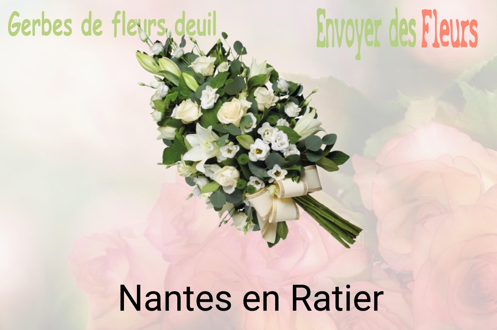Gerbe de fleurs de deuil livrée à Nantes-en-Ratier